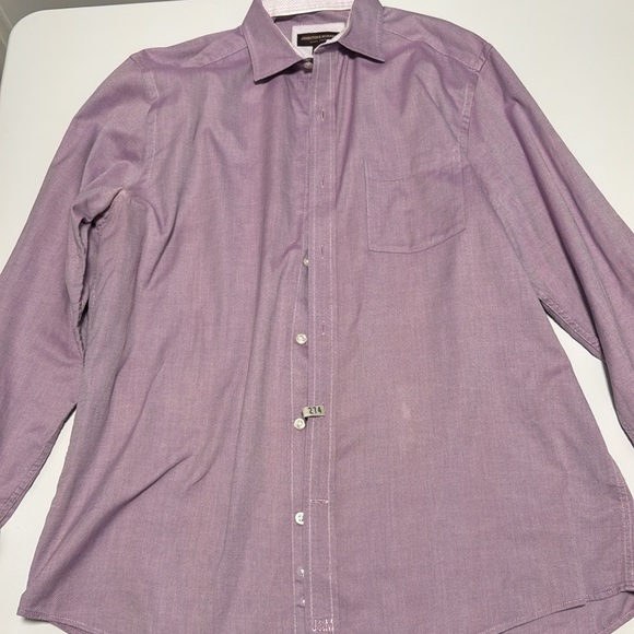 Johnston & Murphy Purple Casual Button Down Shirt - Picture 3 of 10